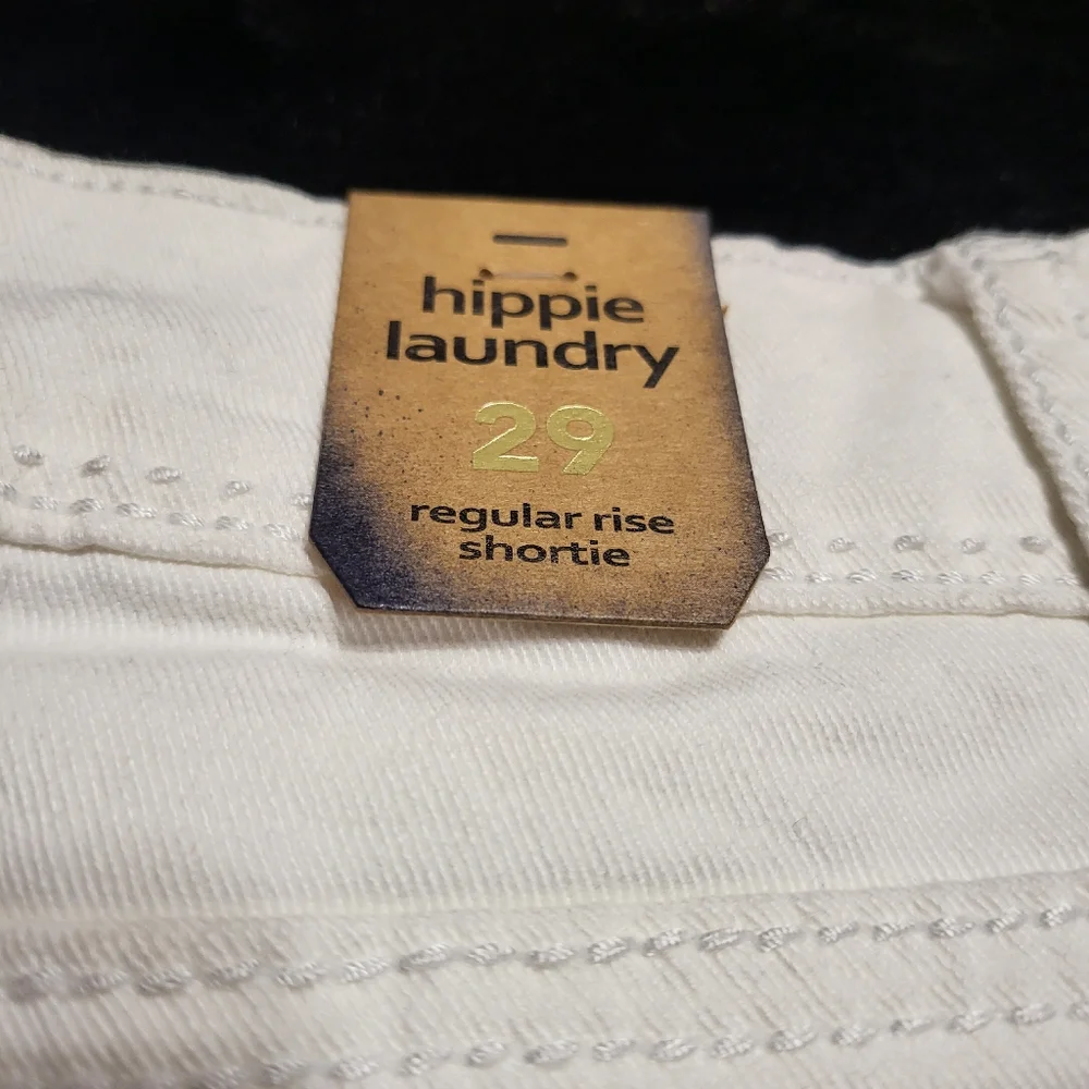 Hippie Laundry White Booty Shortie Shorts Americana American Flag 29 Patriotic